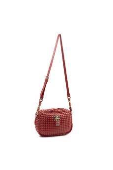 RED WOMEN'S CAMERA BAG IN ROCCO BAROCCO ECO-LEATHER ROCCO BAROCCO | RBRB8305ROSSO